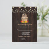 Fall Foliage Wein Barrel Weinberg UAWG RSVP Karte (Stehend Vorderseite)