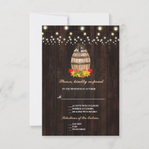 Fall Foliage Wein Barrel Weinberg UAWG RSVP Karte