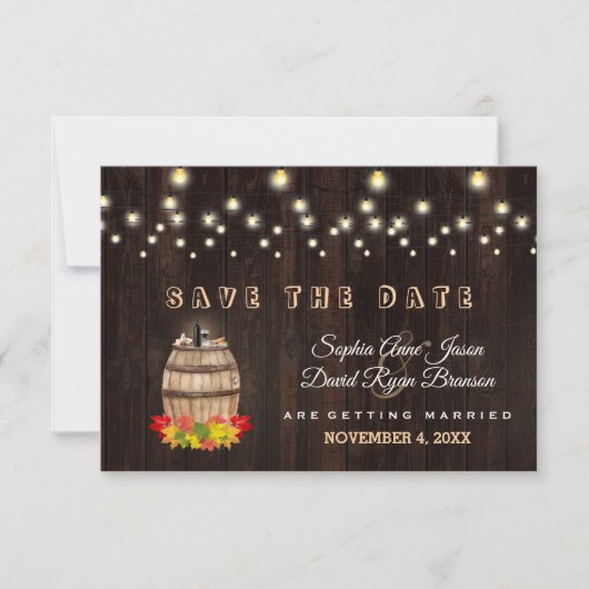 Fall Foliage Wein Rebberge Save the Date (Vorderseite)