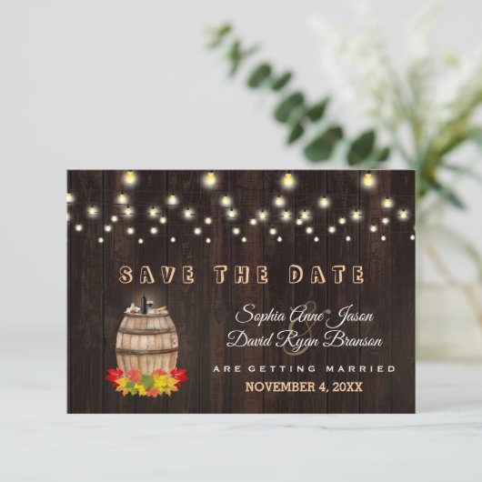 Fall Foliage Wein Rebberge Save the Date (Stehend Vorderseite)