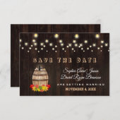 Fall Foliage Wein Rebberge Save the Date (Vorne/Hinten)