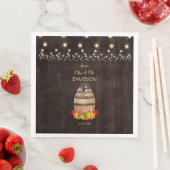 Fall Foliage Wine Barrel Weinberg Hochzeit Serviette (Beispiel)