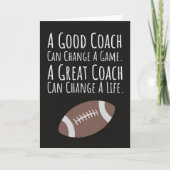 Fall Football Cards Thank You Coach From The Team Karte (Vorderseite)
