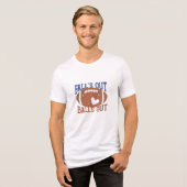 Fall Football Saison Typografy Football Ball Tri-Blend Shirt (Vorderseite voll)