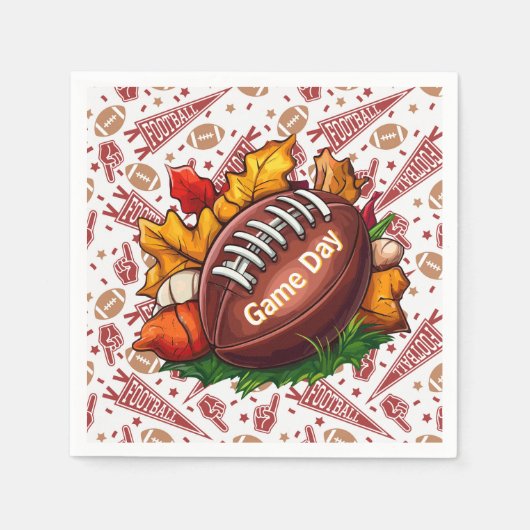 Fall Football Season Paper  Serviette (Vorderseite)