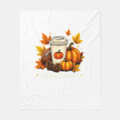 Fall Football Tis The Season Pumpkin Autumn Coffee Fleecedecke (Vorderseite)