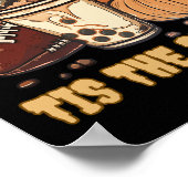 Fall Footbyll Pumpkin Maple Leaf Kinder Männer Jun Poster (Ecke)