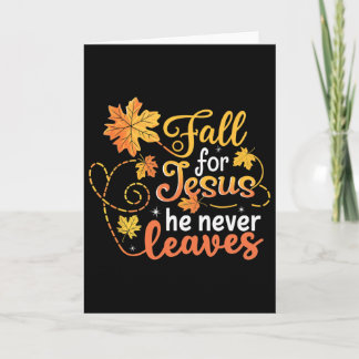 Fall For Jesus Autumn Leaves Christian Faith Women Karte