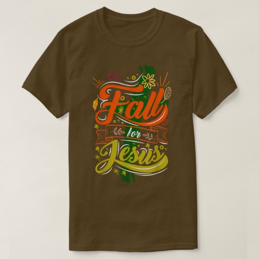 Fall for Jesus Autumn Leaves T-Shirt (Design vorne)