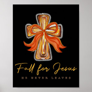 Fall For Jesus Er Verlässt Den Herbst Christen Poster
