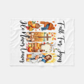 Fall For Jesus He Never Leaves Autumn Christan Men Fleecedecke (Vorderseite (Horizontal))
