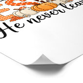 Fall For Jesus He Never Leaves Autumn Thanksgiving Poster (Ecke)