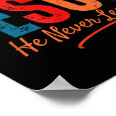 Fall For Jesus He Never Leaves Christian Autumn Fa Poster (Ecke)