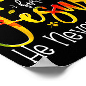 Fall For Jesus He Never Leaves Leaves Autumn Chris Poster (Ecke)