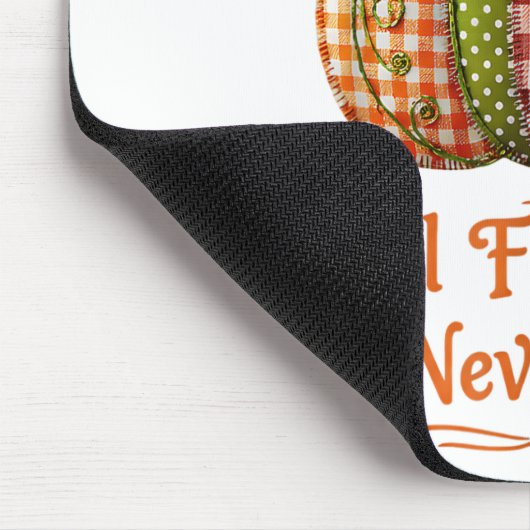 Fall For Jesus He Never Leaves Pumpkin Patchwork C Mousepad (Ecke)
