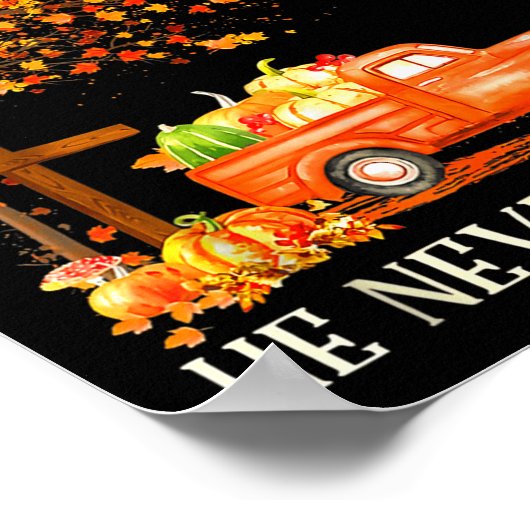 Fall For Jesus He Never Leaves Pumpkin Truck Thank Poster (Ecke)