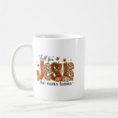 Fall For Jesus He Never Leaves Thanksgiving Christ Kaffeetasse (Links)