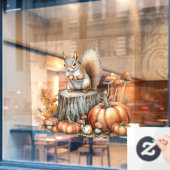 Fall Forest Animal Window Cloning Fensteraufkleber (Café-Fenster)