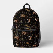 Fall Forest Animals Autumn Leaves Bedruckter Rucksack (Vorderseite)