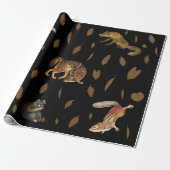 Fall Forest Animals Autumn Leaves Geschenkpapier (Ungerollt)