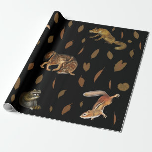 Fall Forest Animals Autumn Leaves Geschenkpapier