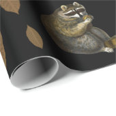 Fall Forest Animals Autumn Leaves Geschenkpapier (Rolleneckpunkt)