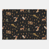 Fall Forest Animals Autumn Leaves Geschenkpapier Set (Vorderseite 2)