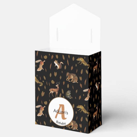 Fall Forest Animals Autumn Leaves Geschenkschachtel (Geöffnet)