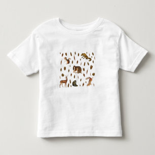 Fall Forest Animals Autumn Leaves Kleinkind T-shirt