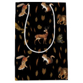 Fall Forest Animals Autumn Leaves Mittlere Geschenktüte (Vorderseite)