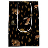 Fall Forest Animals Autumn Leaves Mittlere Geschenktüte (Rückseite)