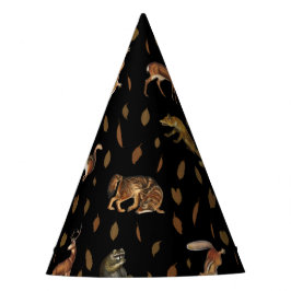 Fall Forest Animals Autumn Leaves Partyhütchen