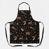 Fall Forest Animals Autumn Leaves Schürze (Vorderseite)