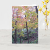 Fall Forest - Blank Inside Grußkarte Karte (Gelbe Blume)