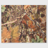 Fall Forest Bush Camouflage Geschenkpapier (Flach)