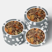 Fall Forest Bush Camouflage Pokerchips (Stapel)