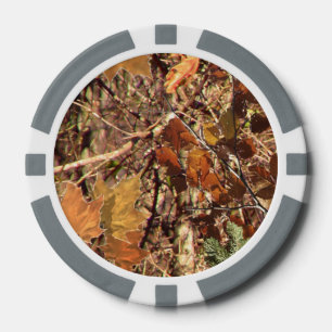 Fall Forest Bush Camouflage Pokerchips