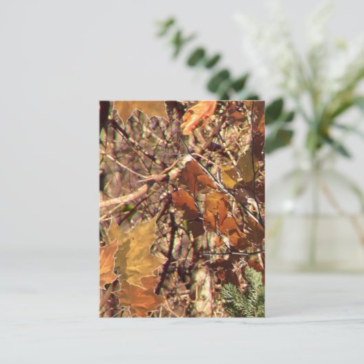 Fall Forest Bush Camouflage Postkarte (Stehend Vorderseite)