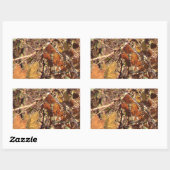 Fall Forest Bush Camouflage Rechteckiger Aufkleber (Blatt)