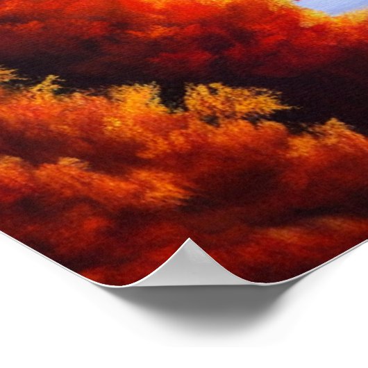 Fall Forest by Ocean Poster (Ecke)