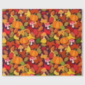 Fall Forest Floor Cartoon Geschenkpapier (Flach)