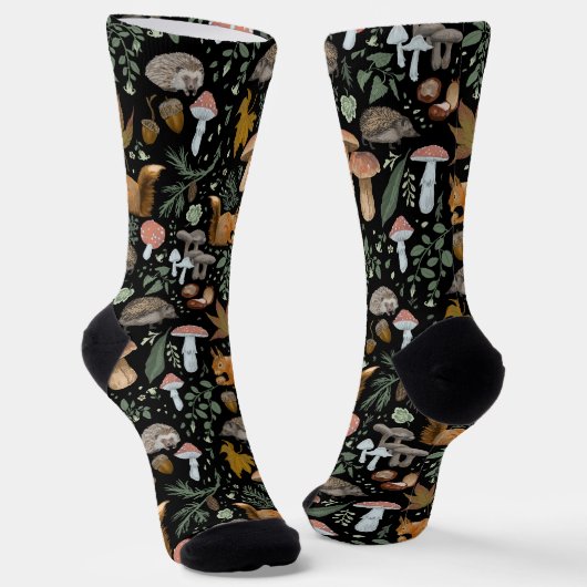 Fall Forest Forager Gemütlich aufwärmen Socken (Gewinkelt)
