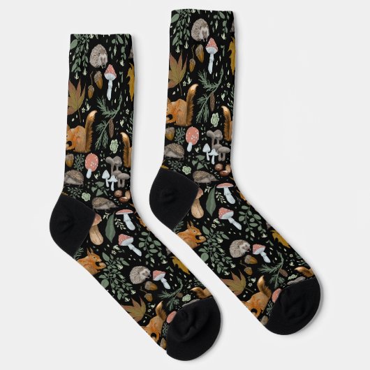 Fall Forest Forager Gemütlich aufwärmen Socken (Rechts)