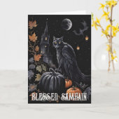 Fall Forest gesegnet Samhain Night Pagan Griffin Karte (Gelbe Blume)