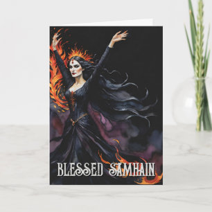 Fall Forest gesegnet Samhain Night Pagan Hexe Karte