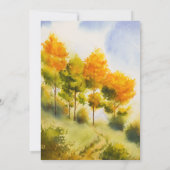 Fall Forest | Hochzeit von Bäumen Einladung (Rückseite)