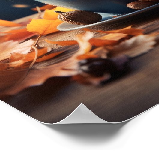 Fall Forest Pumpkin Gewürzkaffee Poster (Ecke)