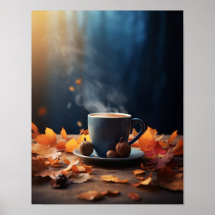 Fall Forest Pumpkin Gewürzkaffee Poster