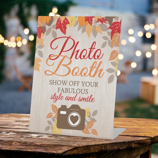 Fall Foto Booth Brautparty oder Hochzeit Sockelschild
