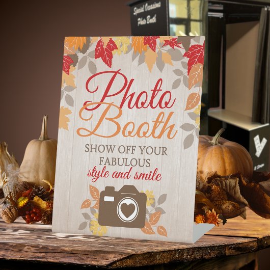 Fall Foto Booth Brautparty oder Hochzeit Sockelschild